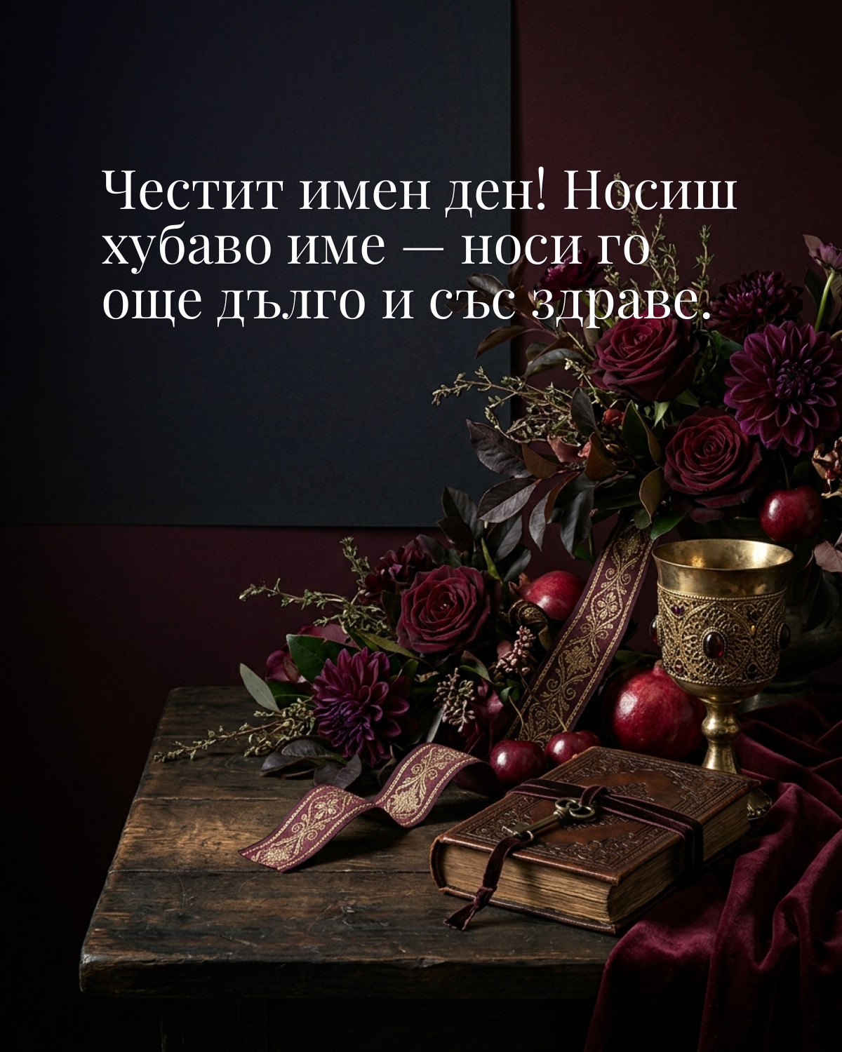 Картичка за Тодоровден с пожелание „Честит имен ден! Носиш хубаво име — носи го още дълго и със здраве“